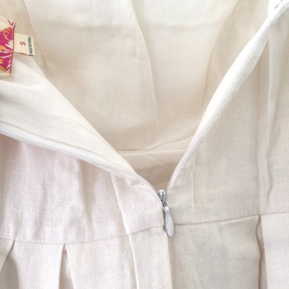 Strapless Lined Linen Dress - Picture 4 of 6